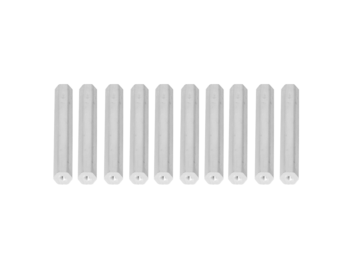 Conjunto De 10 Peças De Eixo De Alumínio Hexagonal Laxiscreed Com Orifícios M4 Para Acessórios De Suspensão