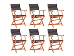 Folding Chair, Folding Chairs Vidaxl Preto Madeira (n/a)