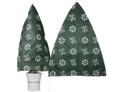 Capa de proteção hivernal para plantas em vasos bege 110x80 cm 2 peças anti geada e vento S/MARCA