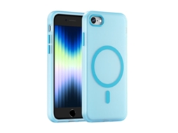 Capa Híbrida Translúcida Para Iphone Se 2022/2020/8 - Tpu E Pc Com Magsafe | Fosca - Azul