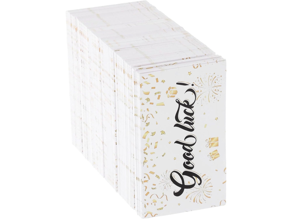 Cartões de Inscrição Stobaza 300 em Papel Dourado para Rifas e Eventos Arrecadação Fundos, Superfície Lisa Esc