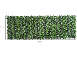 Rolo de Vedação Artificial PE, tecido cor Verde 300x100 cm OUTSUNNY