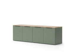 Meuble Paroi Wido, 2 Partes, Verde, Sonoma, Vicco
