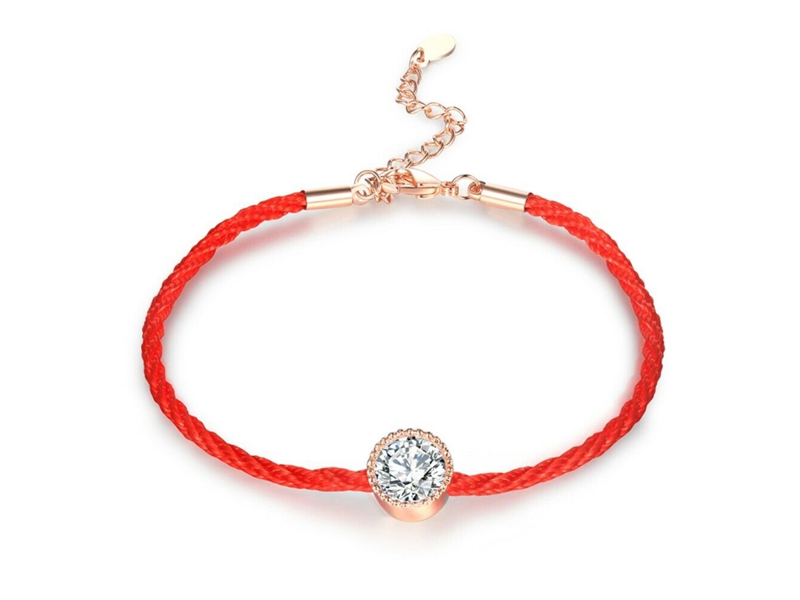 Pulseira De Corda Com Strass Romântica Elegante Para Casais