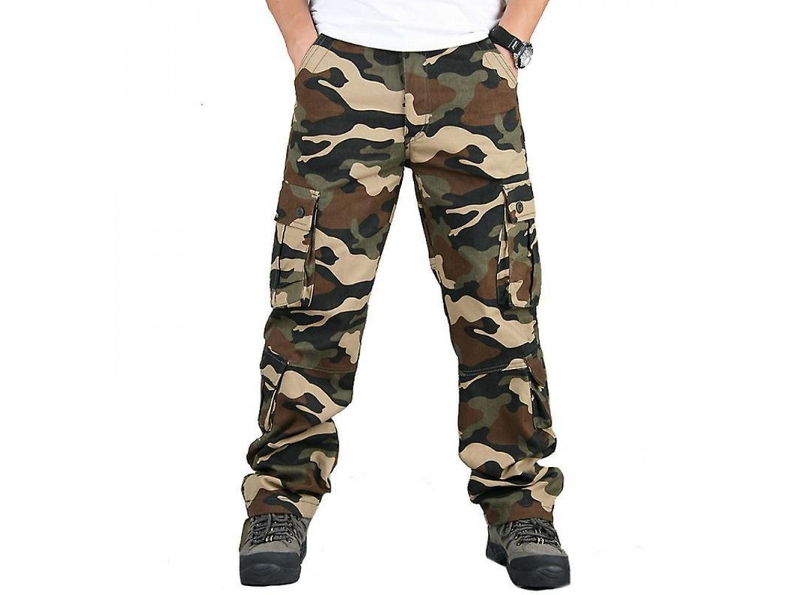 2026 pantalones Cargo Militares Camuflaje para Hombre de Trabajo Resistente Oec 34 Caqui