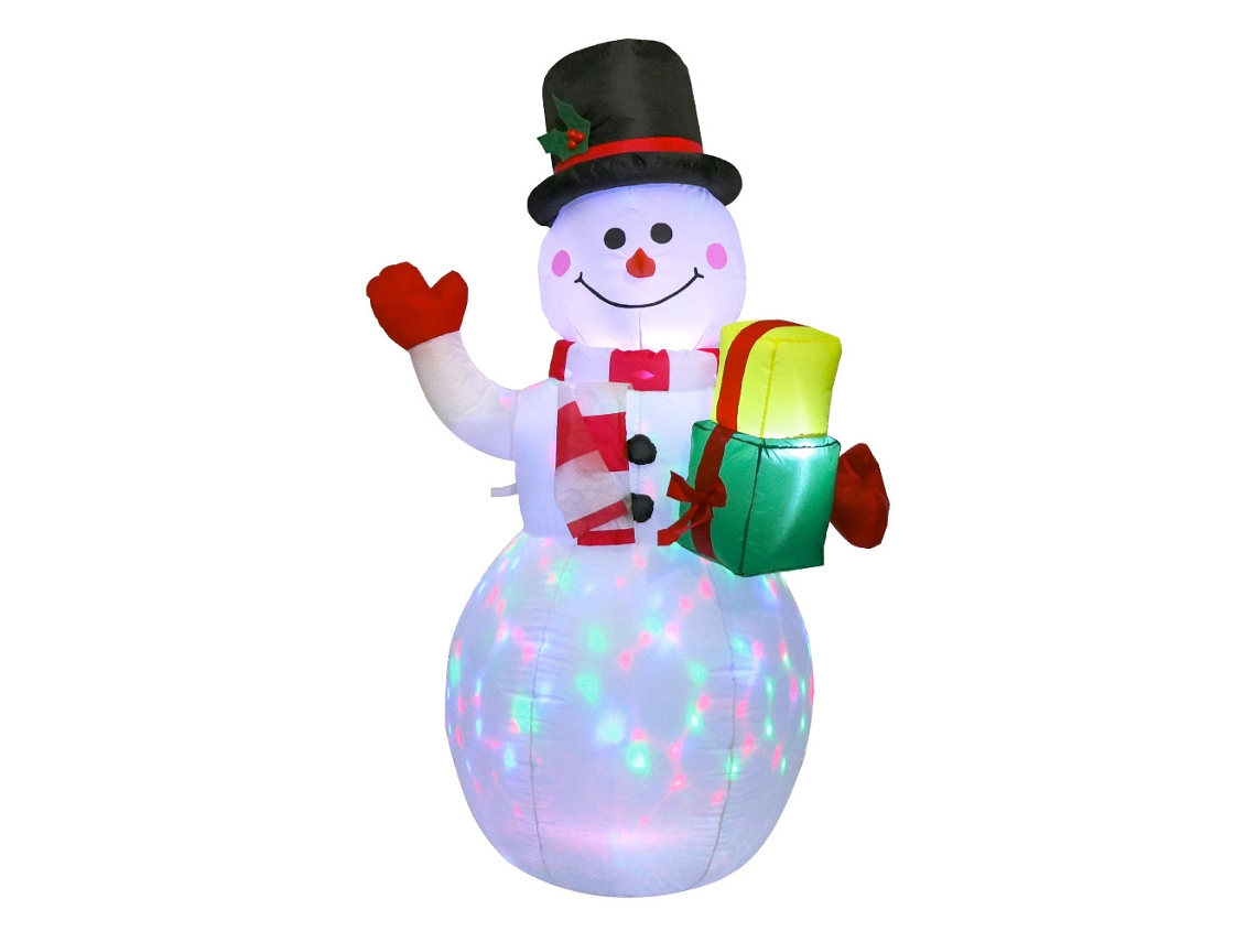 Boneco de Neve Inflável com Luzes Led para Natal | S/MARCA