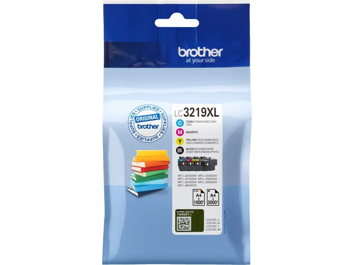 Pack 4 Tinteiros BROTHER LC3219 XL Preto e Cores (LC3219XLVALBP)