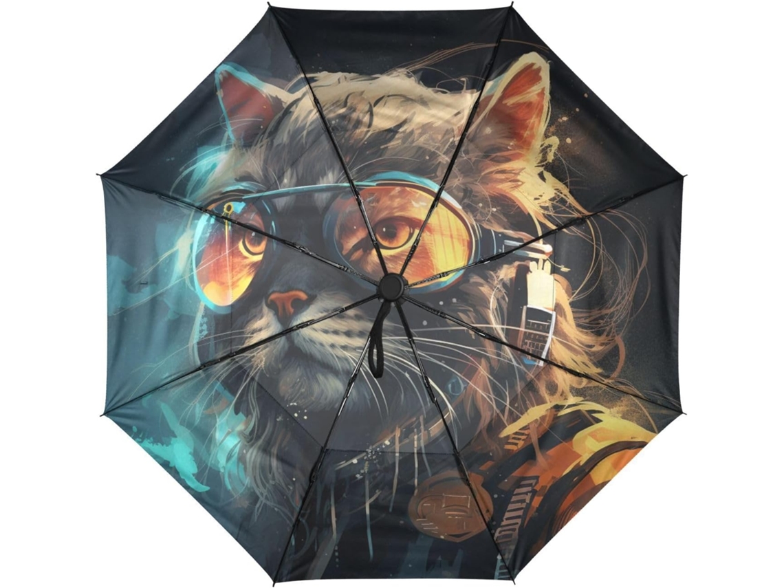 Guarda-chuva lion cat resistente EOOCOO