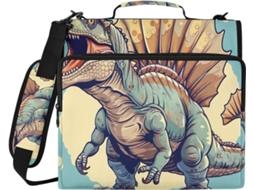 Pasta Organizadora Roar Dinossauro, Com 3 Argolas Laptop De 14 Polegadas, À Prova D Água E Com Zíper, Ideal
