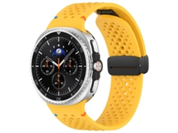 Bracelete para Samsung Galaxy Watch 3 Silicone com Grãos Ondeado Costurado Cinza XIAOMOYU (45mm)