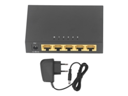 Aetheria switch de Rede Ethernet Rápido 5 Portas 10/100mbps Rj45 Vlan Modo Plug And Play Eu Plug