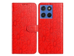 Capa De Celular Em Couro Com Relevo De Margaridas Para Motorola Moto G 5g 2026/2025