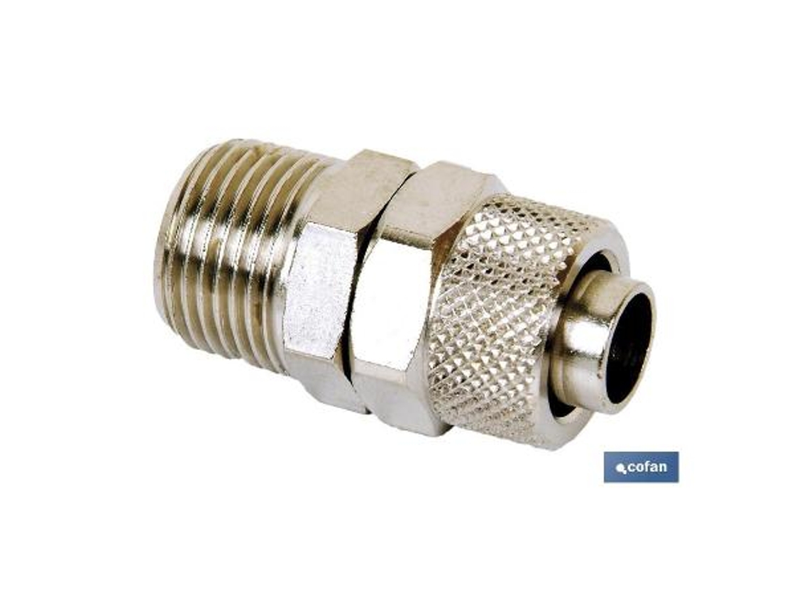 Recto macho conico t4/2 - r1/8   caja 5 unid.