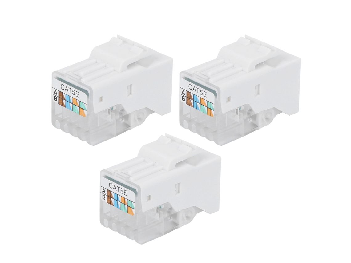 Módulo Conector RJ45 Cat5e Sem Ferramenta 3pcs