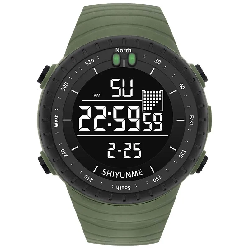 Relógio Esportivo Masculino, Resistente À Água Até 50 Metros, com Mostrador Estilo Militar. MDUG (verde)