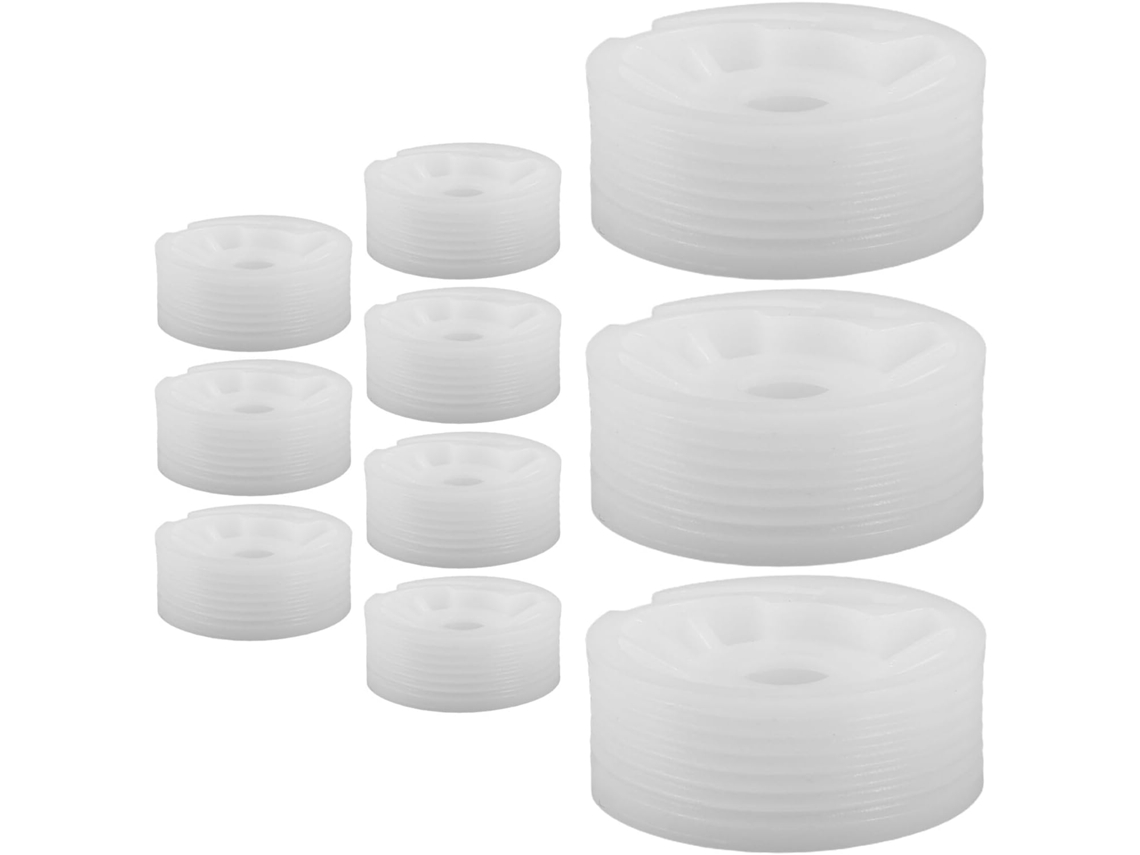 Conjunto de 10 peças de reposição para regulador de janela com roda de metal.