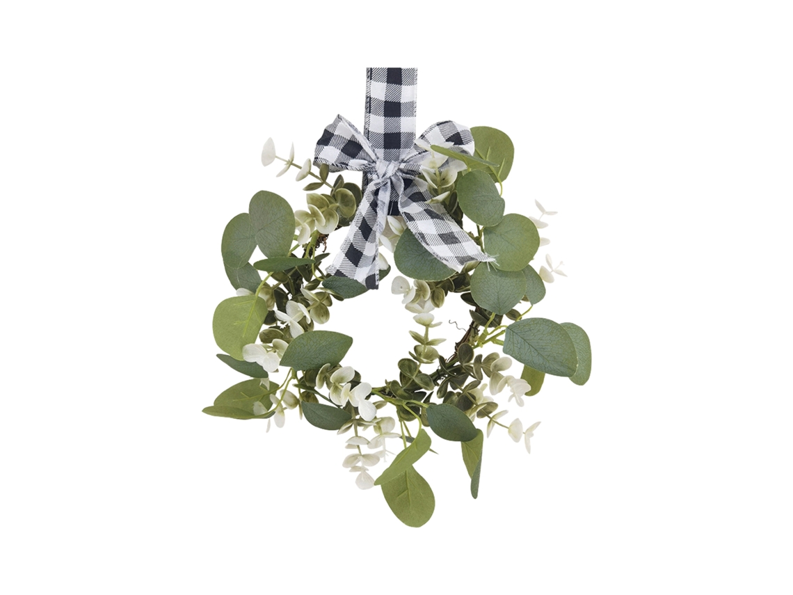 Laxiscreed Laço De Gravata Vichy Preto E Branco Para Decoração De Natal Com Rami E Coroa De Flores