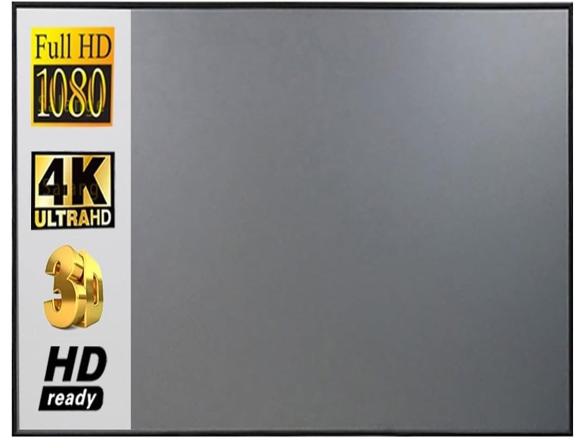 Tela de Projeção 120 Polegadas Hd Antirreflexo Portátil