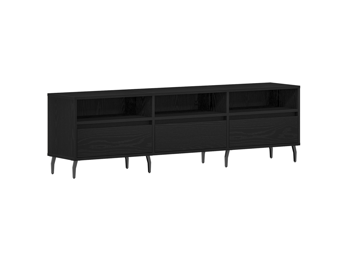 Conjunto 1 Gabinete Para Tv Vidaxl Preto Derivados De Madeira (150 X 30 X 44,5 Cm)