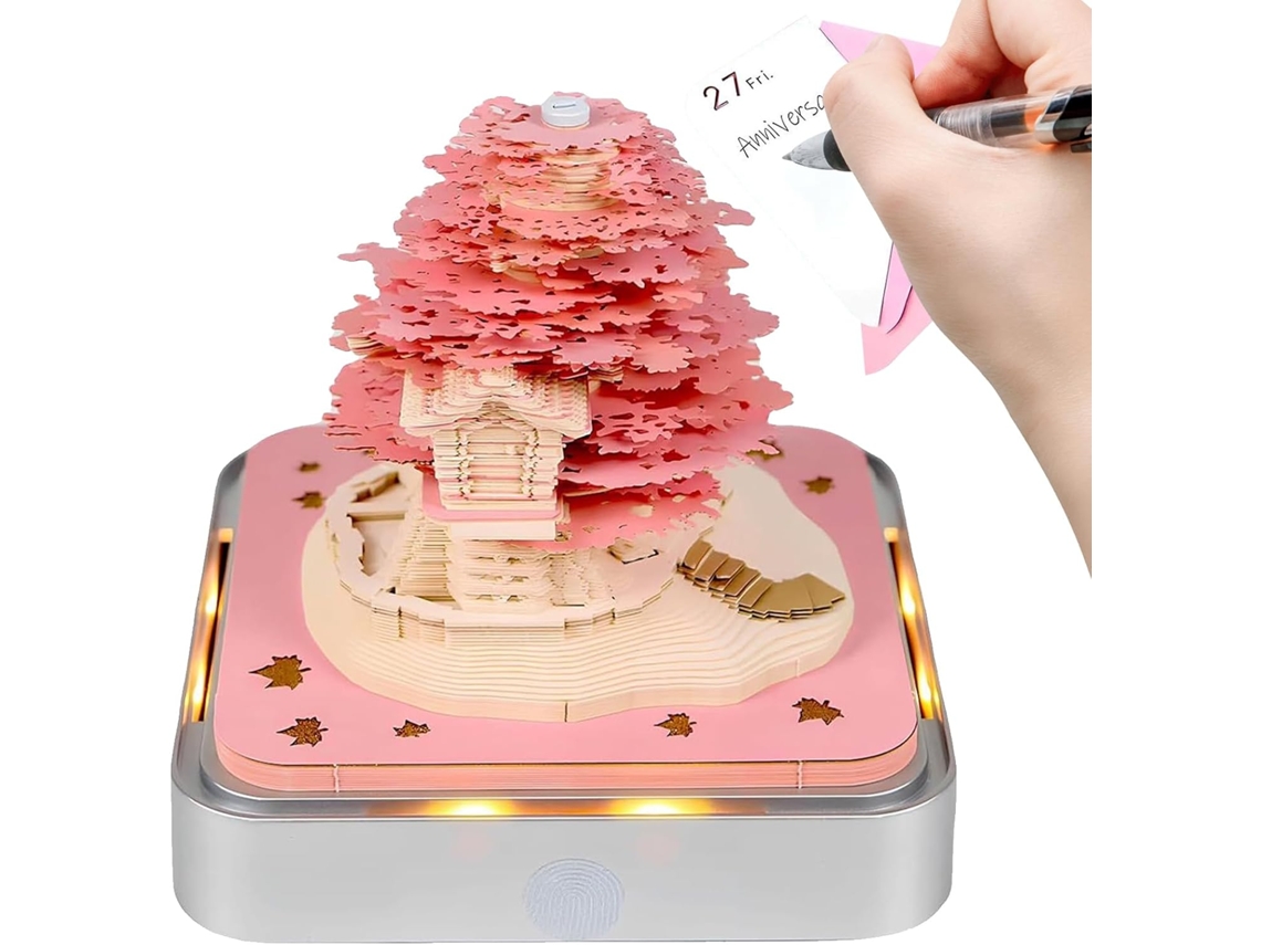 Calendrier De Table 3d 2026 Bloco Mémo Artisanat Escultura Déco