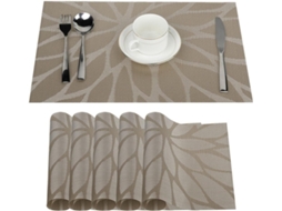 Conjunto De 6 Jogos Americanos - 30x45cm - Antiderrapantes Laváveis - Pvc Resistente Ao Calor - Para Cozinha