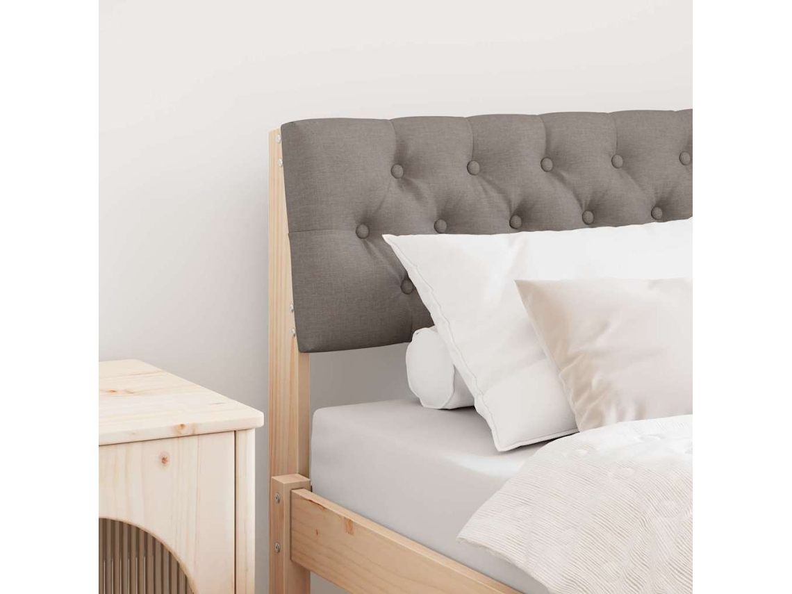 Vidaxl Cabeceira Estofada Cinzento-acastanhado 75 Cm
