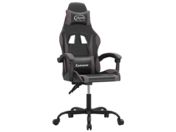Cadeira de gaming VIDAXL Cinzeto Couro Artificial