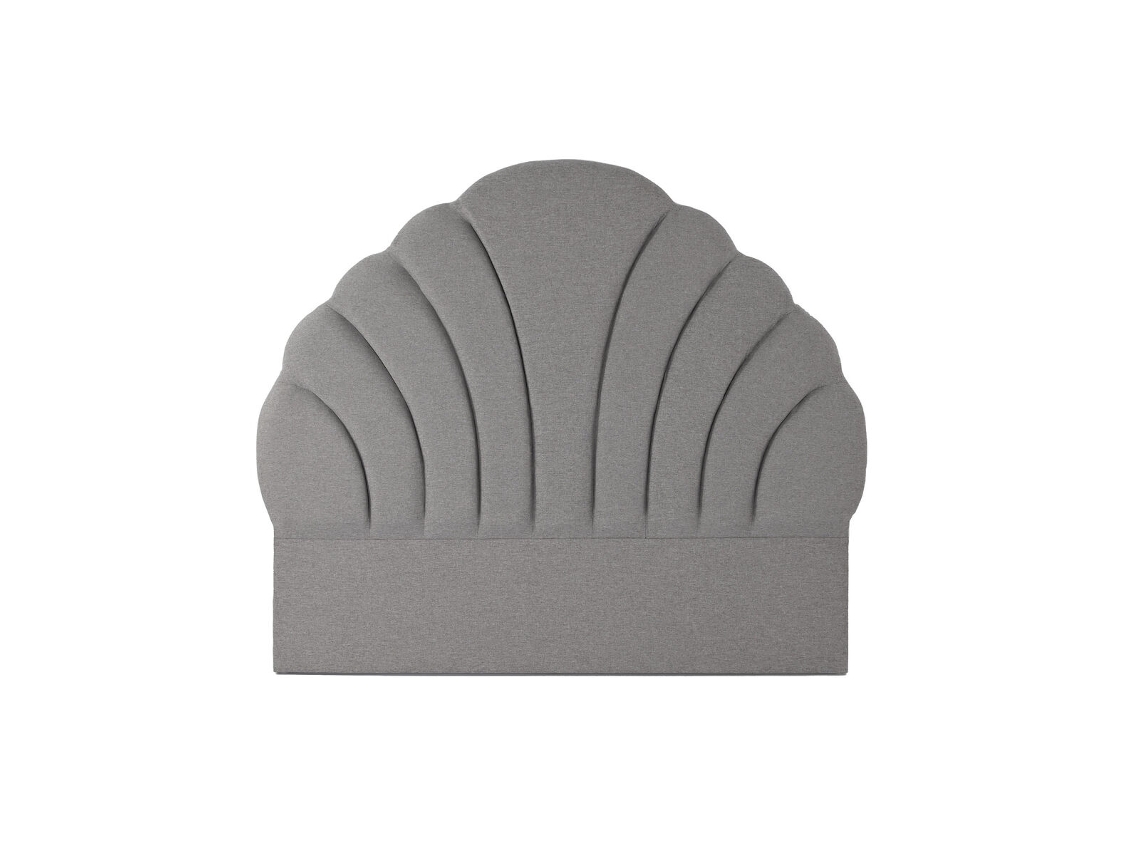Cama com Cabeceira Cinzento HOME ESPRIT MDF Madeira Castanho (189x8x160cm)