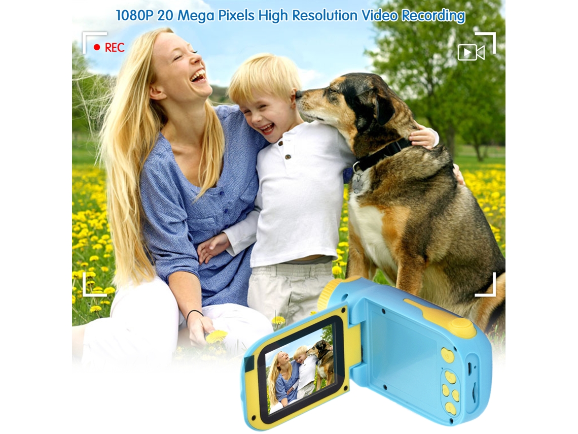 Câmera De Vídeo Para Crianças 20 Mp, Câmera Digital Mini Com Tela Grande De 2.4 Polegadas, Alta Resolução
