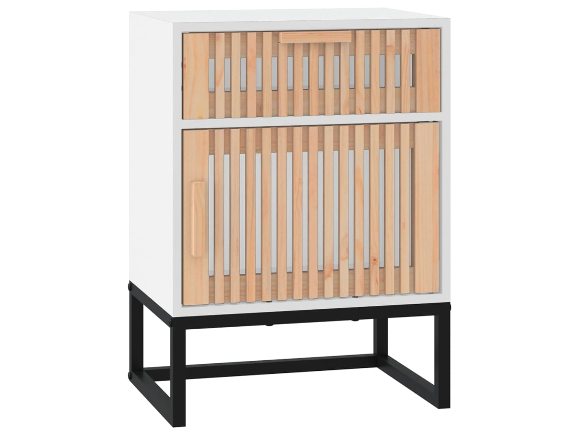 Bedside Cabinet, Bedside Cabinets Vidaxl Branco Madeira Processada (n/a)