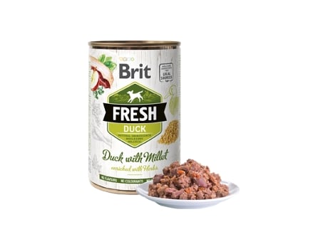 Brit Fresh Dog Duck with Millet - Wet (Lata) - 6 x 400 g
