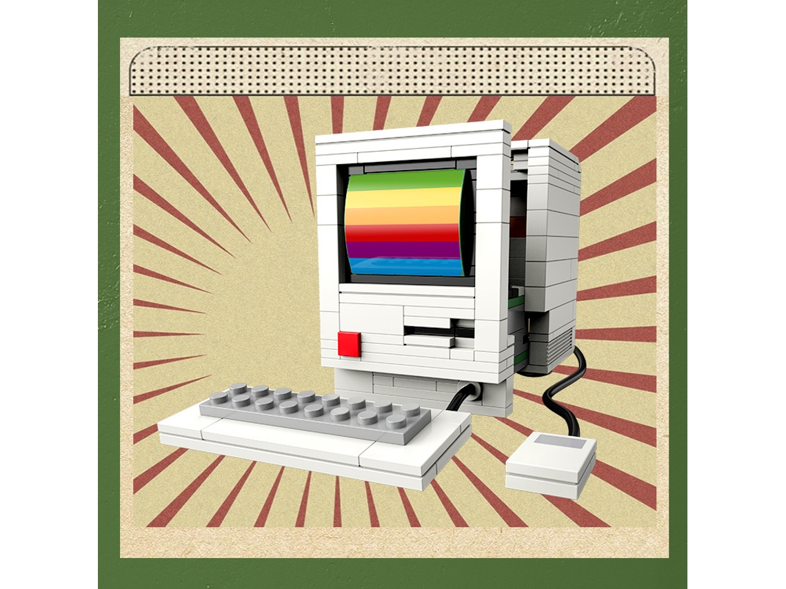 Kit de Montagem Diy com Blocos de Montar Retrô para Móveis Eletrônicos, Tv, Computador MDUG (estilo 5)