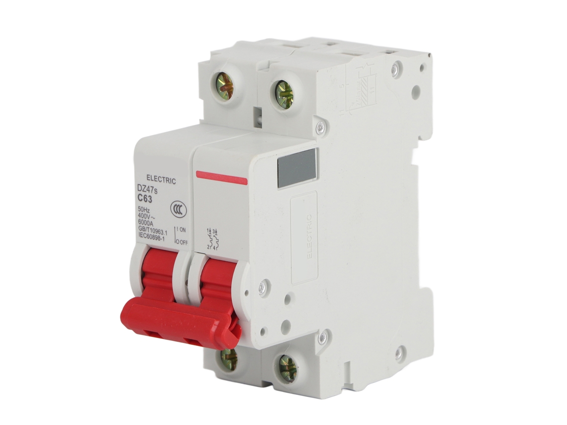Yuru disjuntor Miniatura 2p Dz47 63 400v Trilho Din Rail Proteção Contra Sobrecarga Residencial