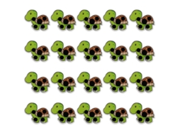 20pcs Adesivo Termométrico Infantil Cartoon Tartaruga Flexível Para Testa Bebê