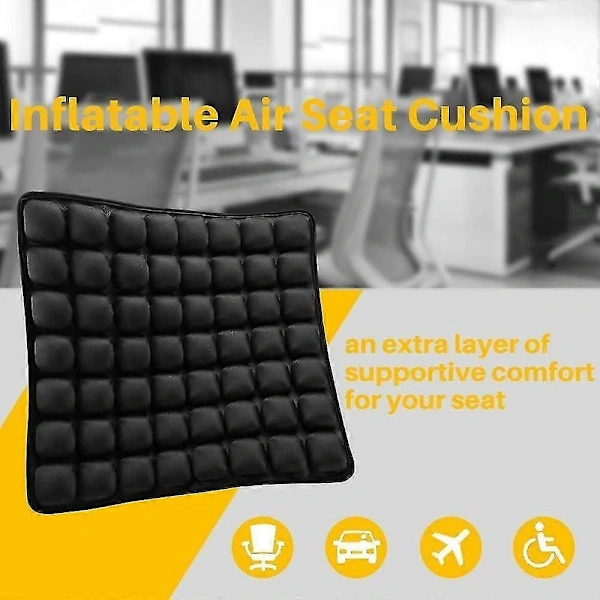 Almofada De Ar Para Assento, Cadeira Inflável, Almofada De Ar Portátil Para Carro, Almofada De Conforto Ventilada Para Escritório