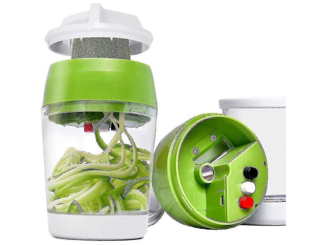 Spiralizer Em Cor Verde, Material Abs Ps Tpr, Dimensões 9.5x9.5x17cm, Inclui 1 Unidade