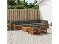 Vidaxl Conjunto De Sofás Para Exterior Com Almofada 9 Pcs