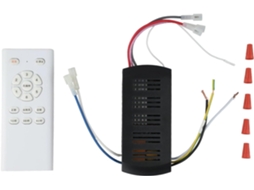 Kit De Ventilador Teto Dc Com Temporizador 1h 4h E 8h Branco Preto (a)
