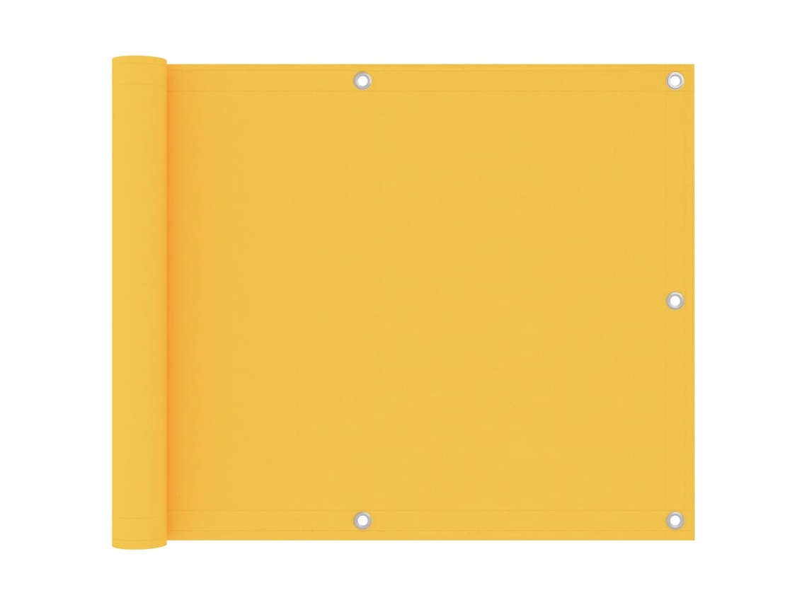 Vidaxl Tela De Varanda 75x600 Cm Tecido Oxford Amarelo