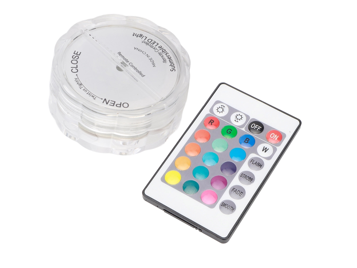 Luz Subaquática RGB Controle Remoto 10 LEDs IP68 | S/MARCA