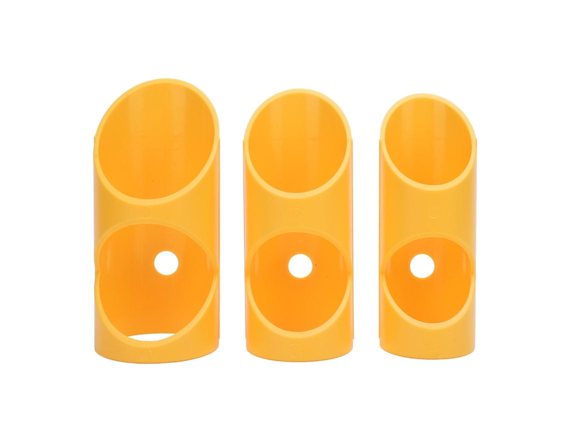 Conjunto de 3 Ferramentas Primerox de Corte para Tubos de Espuma, Guia de Corte, Isolamento, Amarelo