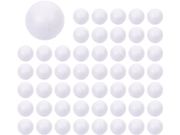 50 Bolas Redondas De Poliestireno Branco De 2cm