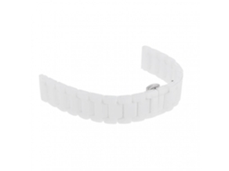 Pulseira De Cerâmica Para Relógio Inteligente, Substituição De Pulseira, Fivela De Aço Branca, 18 Mm Olysi Shop