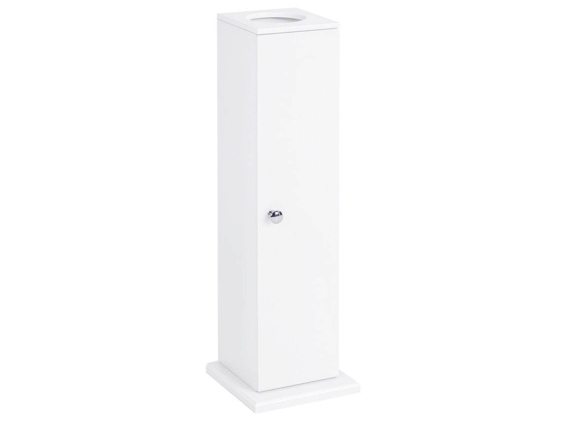 Móvel de banheiro estreito, porta papel higiênico, prateleiras, 19.5x19.5x65cm, branco BTFORUS