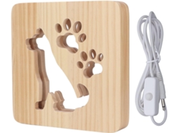 Luz Noturna Infantil Com Design Vazado De Cachorro Fofo, Light