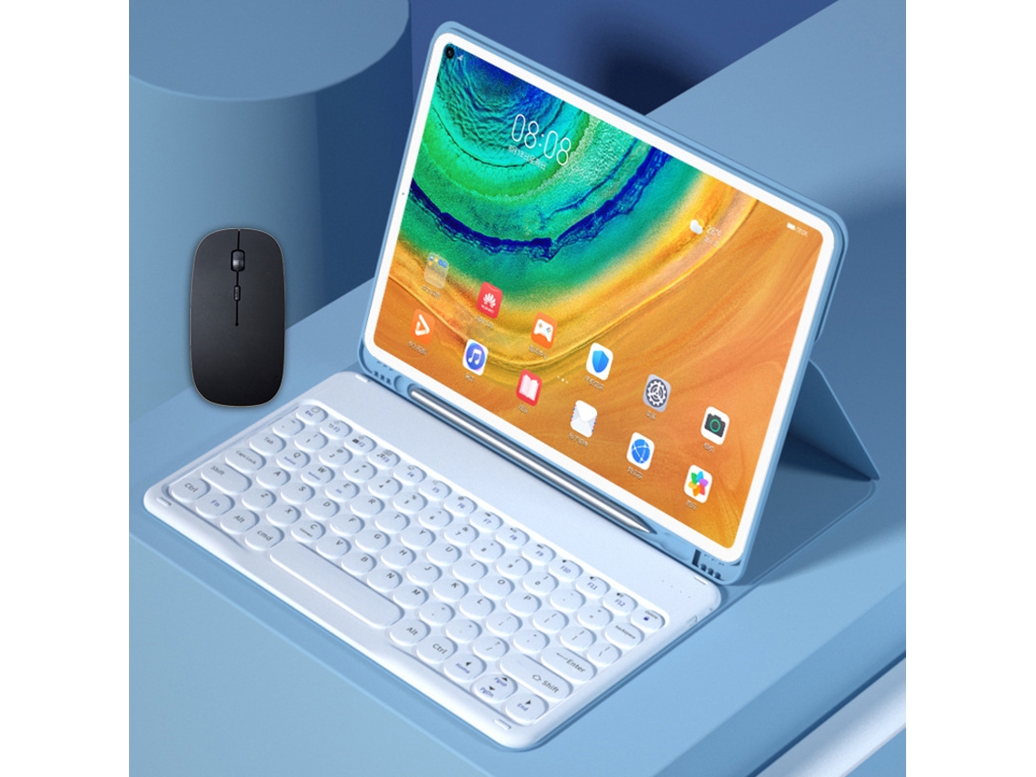 Capa de Teclado Bluetooth XIAOMOYU para Honor M6/matepad 10.8 com teclado e rato, tampa redonda