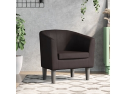Vidaxl Poltrona Couro Artificial Castanho