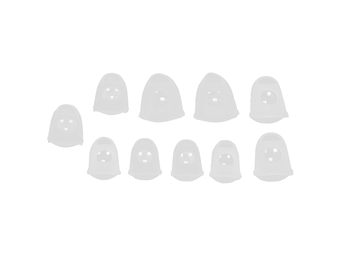 10pcs Protetores De Pontas De Dedos De Silicone Anti-deslizante Para Instrumentos Cordas Guitarra Ukulele