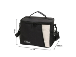 Bolsa Térmica Grande Reutilizável para Almoço, com Alça de Ombro Ajustável, Feita de Tecido Oxford. MDUG (preta)