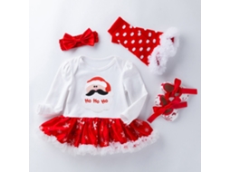 Conjunto de Saia Macacão de Bebê de Roupas de Natal 59Cm